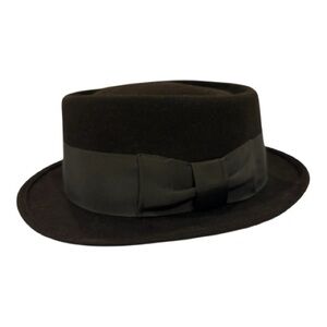 Vintage Crestmant De Luxe Royal Beaver Fedora Hat Brown Felt Size 7 1/8 (57 cm)